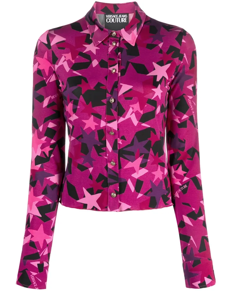 Versace Jeans T-Shirt mit Stern-Print - Rosa Rosa