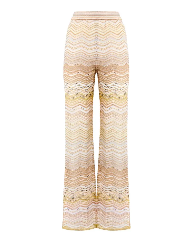 Missoni chevron sequin-embellished trousers - Nude Nude