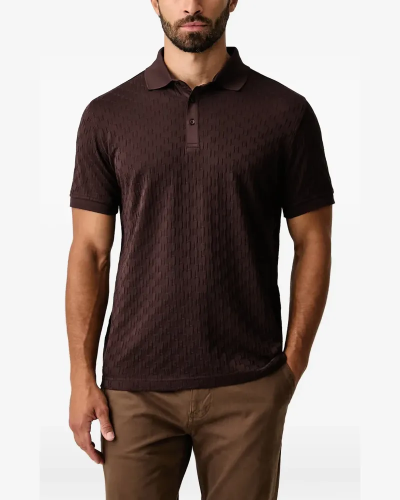 Karl Lagerfeld Poloshirt mit Monogrammmuster - Braun Braun