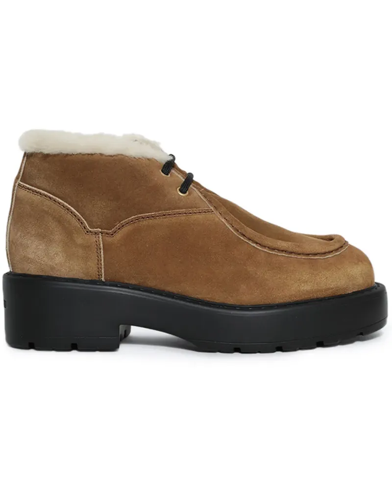 Miu Miu Schnürstiefel aus Wildleder - Braun Braun