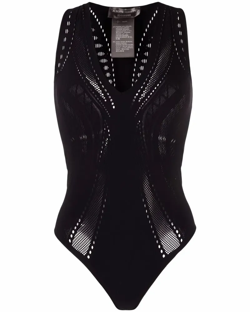 Wolford Ajouré Körper - Schwarz Schwarz