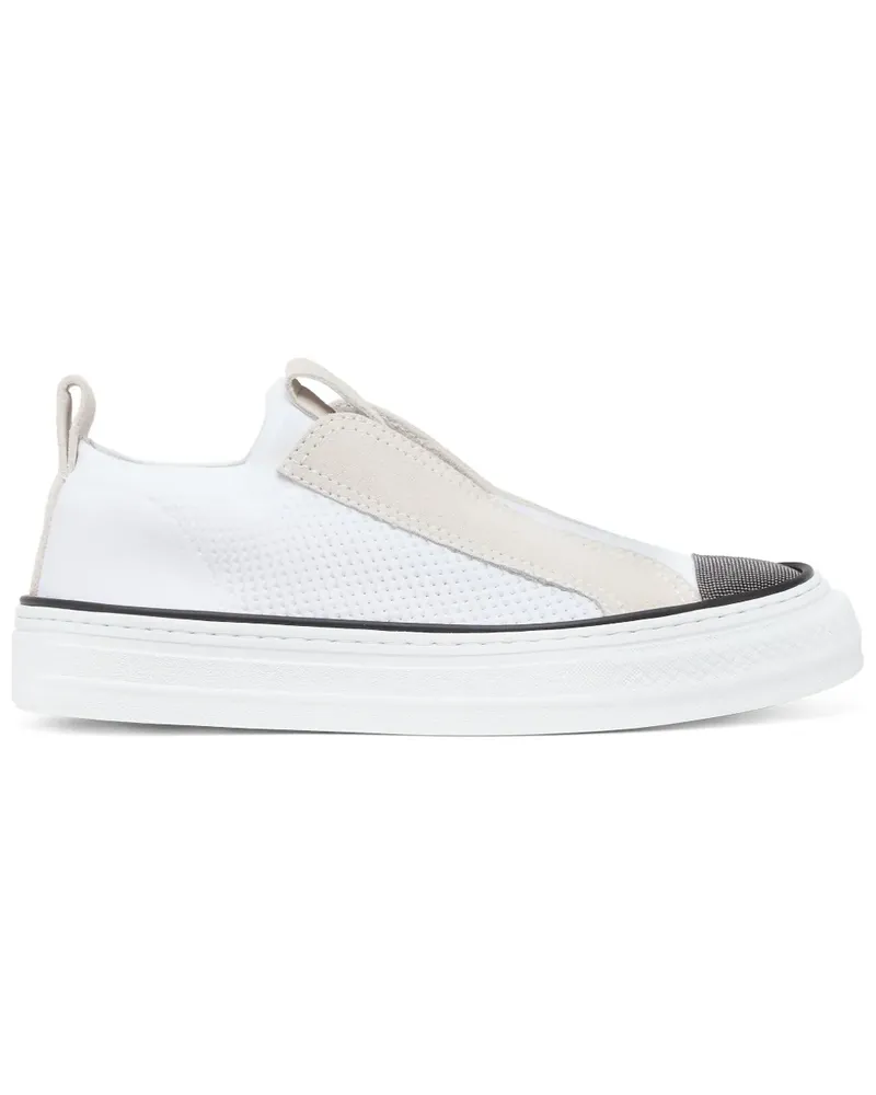 Brunello Cucinelli Sneakers mit Monili-Verzierung - Weiß Weiß