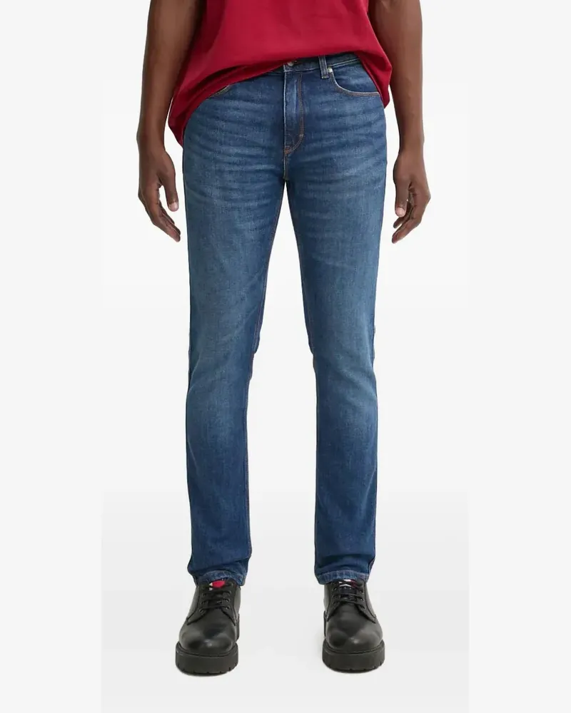 HUGO BOSS Jeans mit Patch - Blau Blau