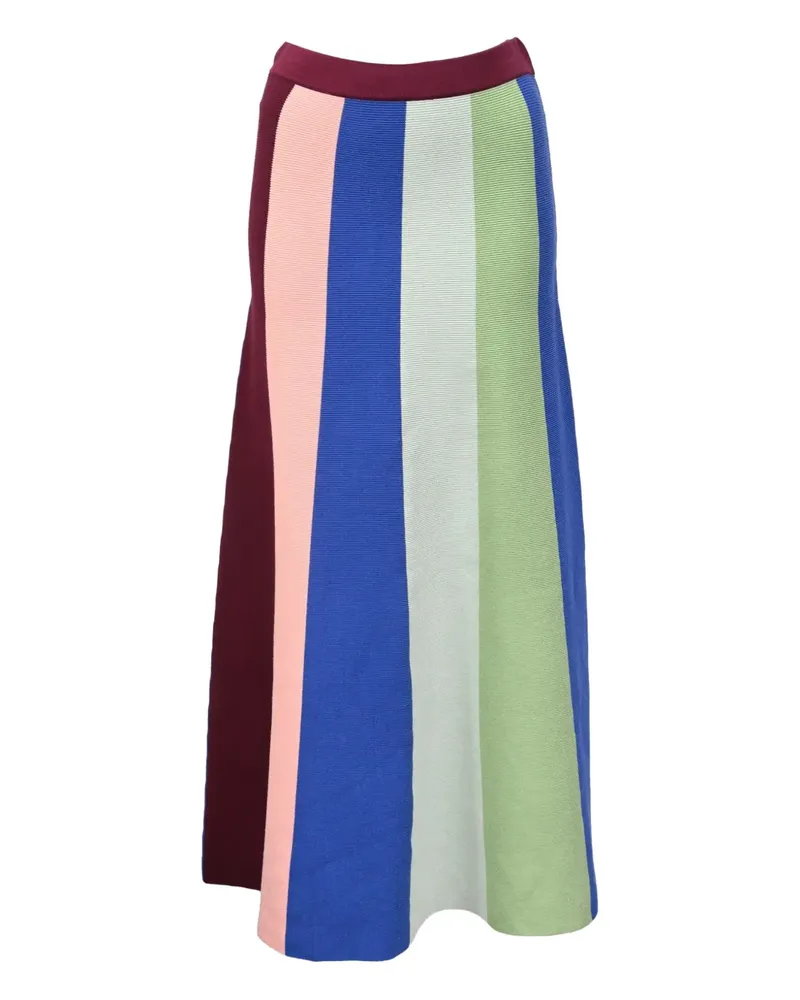 Victoria Beckham striped knitted skirt - Blau Blau
