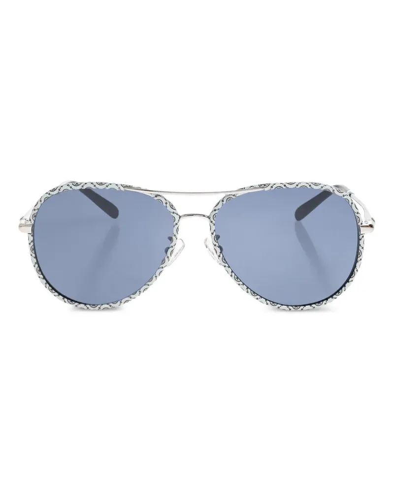 Tory Burch Getönte Pilotenbrille - Silber Silber