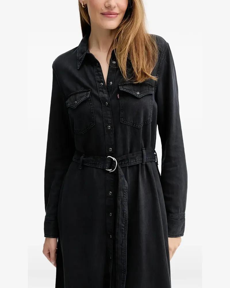 Levi's belted denim dress - Schwarz Schwarz