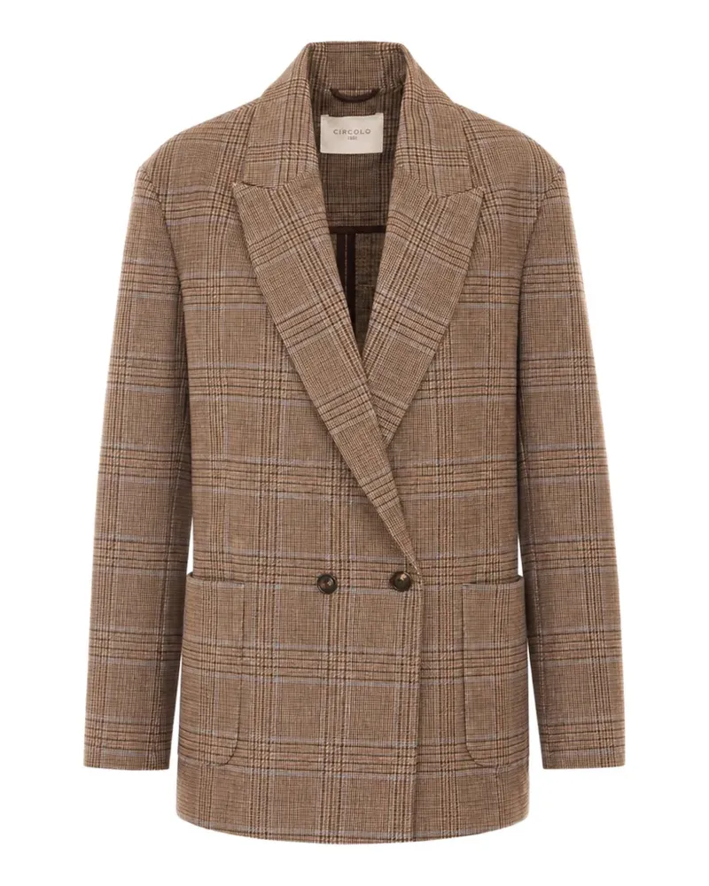 CIRCOLO 1901 check-pattern double-breasted jacket - Braun Braun