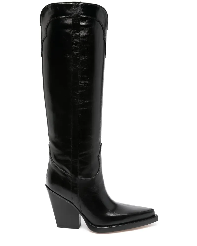 Paris Texas El Dorado Stiefel 100mm - Schwarz Schwarz