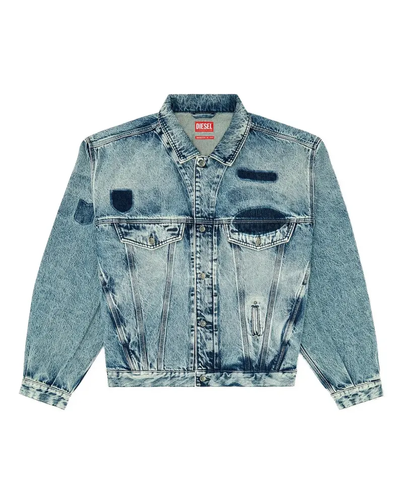 Diesel D-Denver-S2 Jeansjacke - Blau Blau