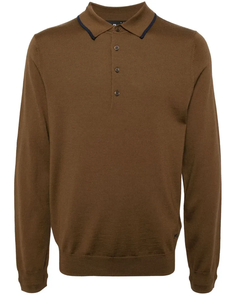 Paul Smith Poloshirt aus Merinowolle - Braun Braun