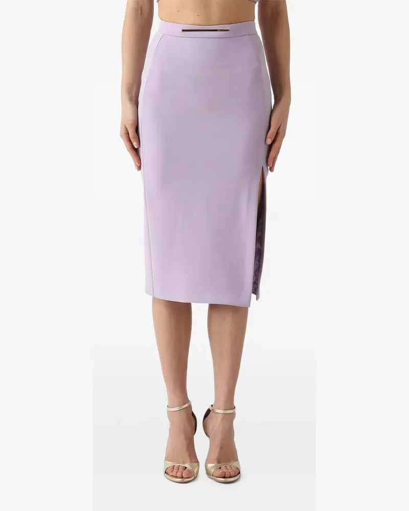 Elisabetta Franchi slit-detail midi skirt - Violett Violett