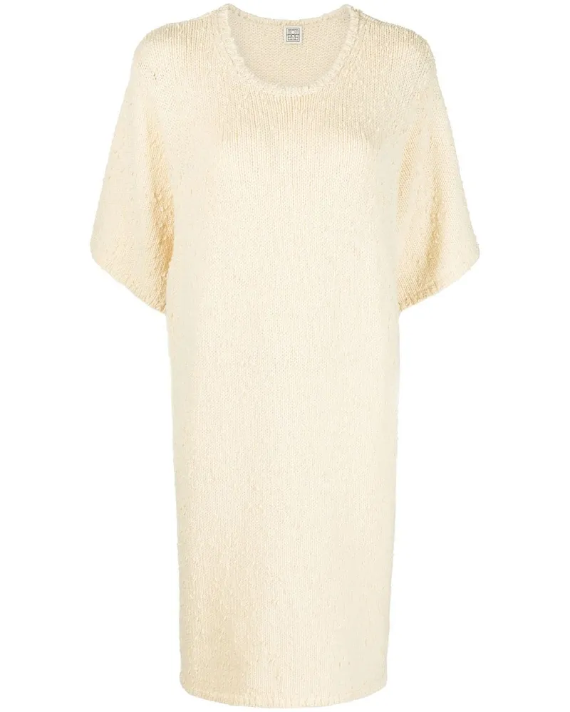 Totême Texturiertes Cocktailkleid - Nude Nude