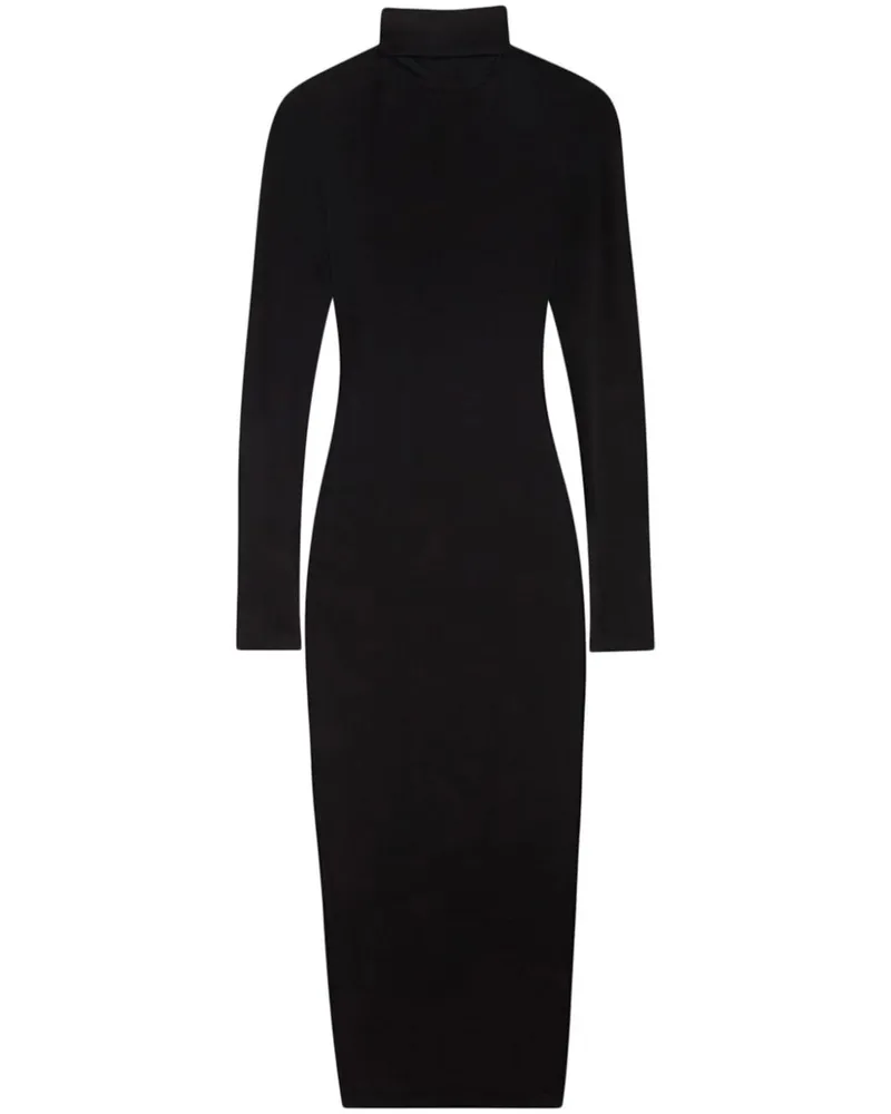 Isabel Marant Vanessa Midikleid mit Rollkragen - Schwarz Schwarz