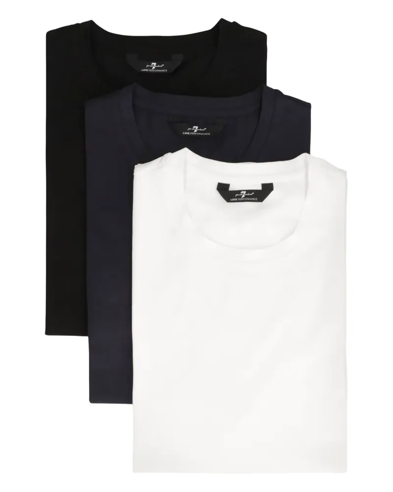 7 for all mankind crew-neck T-shirt - Schwarz Schwarz