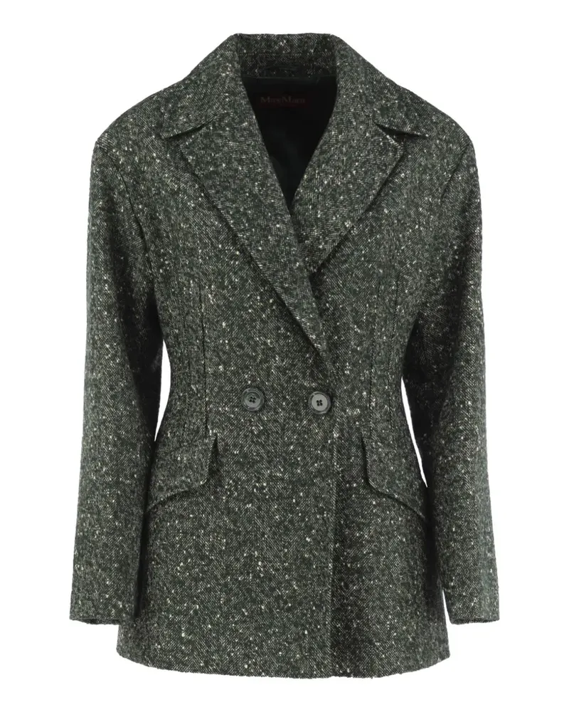 Max Mara double-breasted bouclé blazer - Grün Grün