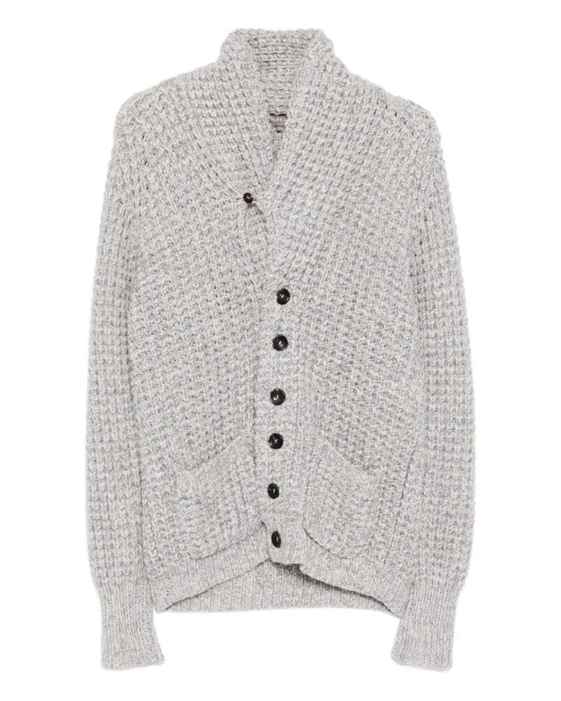 N.Peal textured kensington cardigan - Grau Grau