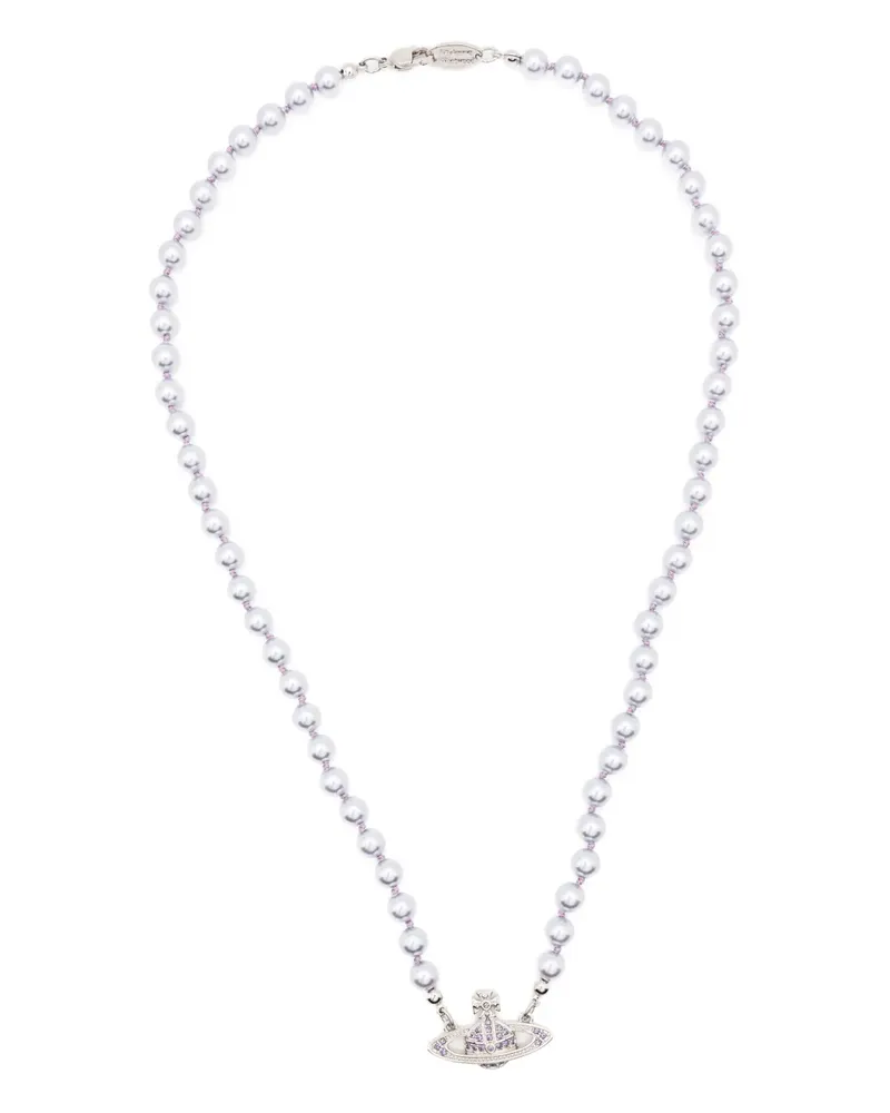 Vivienne Westwood Halskette aus Kunstperlen - Silber Silber