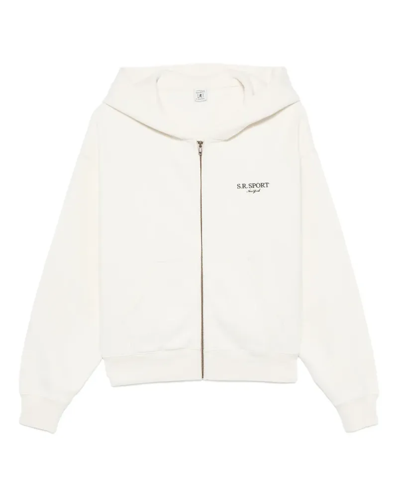 SPORTY & RICH Kapuzenjacke mit Logo-Print - Nude Nude