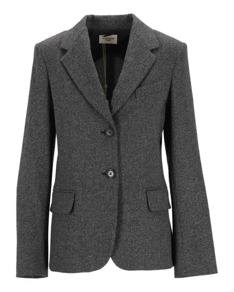 Max Mara Sakko mit Zickzack-Jacquardmuster - Grau Grau