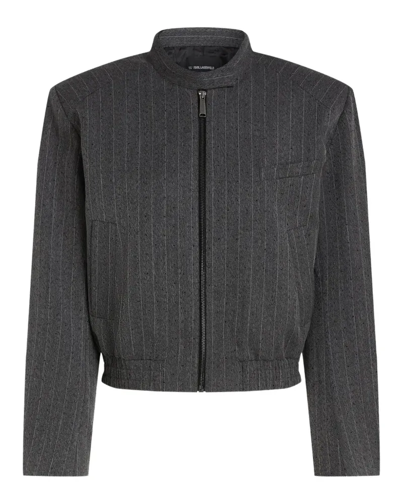 Karl Lagerfeld Klassische Jacke mit Nadelstreifen - Grau Grau