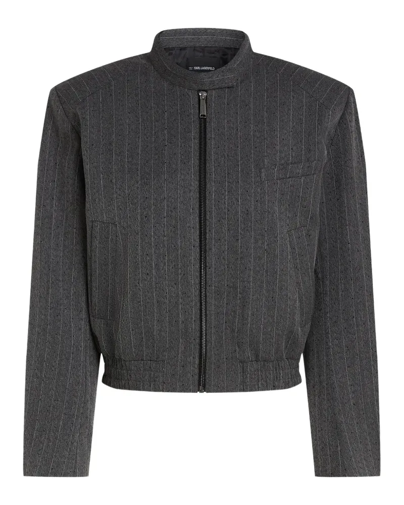 Karl Lagerfeld Klassische Jacke mit Nadelstreifen - Grau Grau
