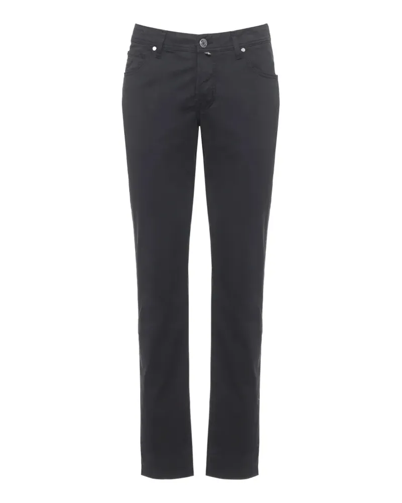 Jacob Cohën logo-patch jeans - Schwarz Schwarz