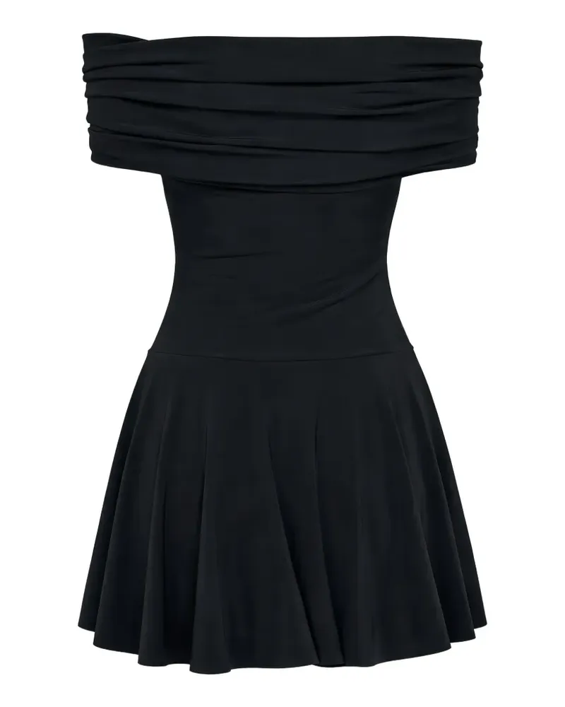 Norma Kamali off-shoulder mini dress - Schwarz Schwarz