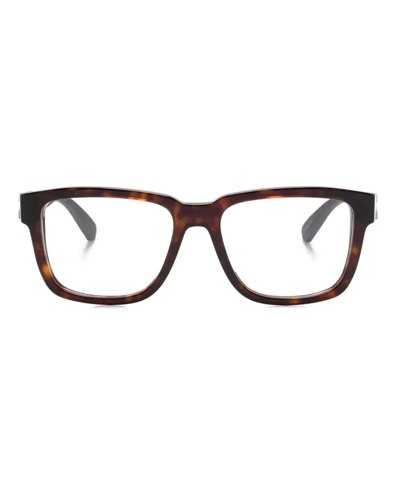 Bulgari Brille mit eckigem Gestell - Schwarz Schwarz