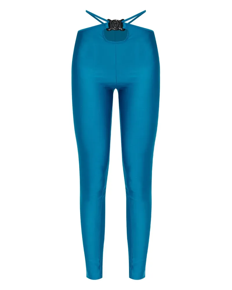 Versace Jeans Leggings mit Cut-Out-Schnalle - Blau Blau