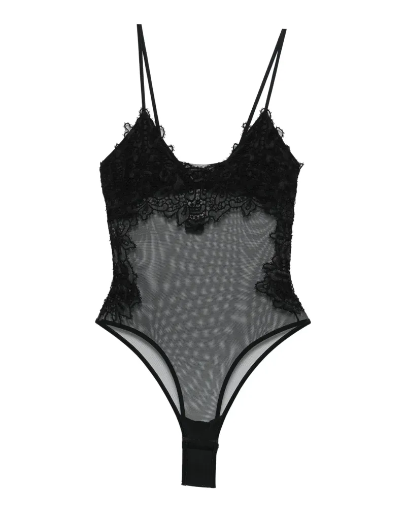 Ermanno Scervino Body mit Spitze - Schwarz Schwarz
