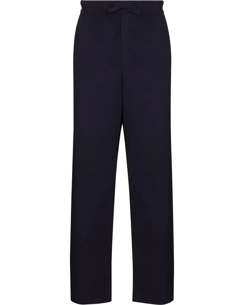 TEKLA Pyjama-Hose mit Kordelzug - Blau Blau