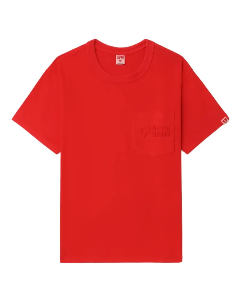 BAPE T-Shirt mit Brusttasche - Rot Rot
