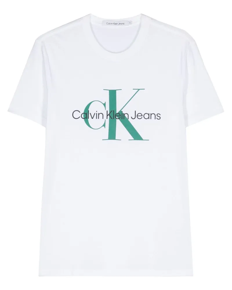 Calvin Klein T-Shirt mit Logo-Print Weiß