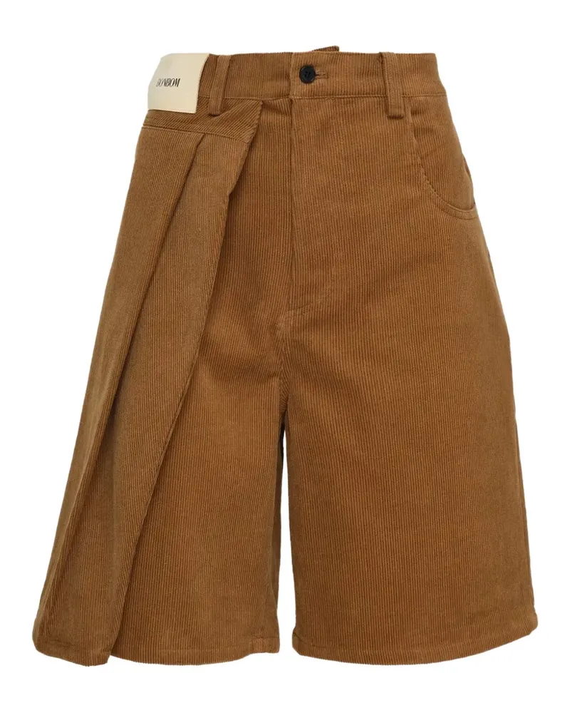 BONBOM two-tuck corduroy shorts - Braun Braun