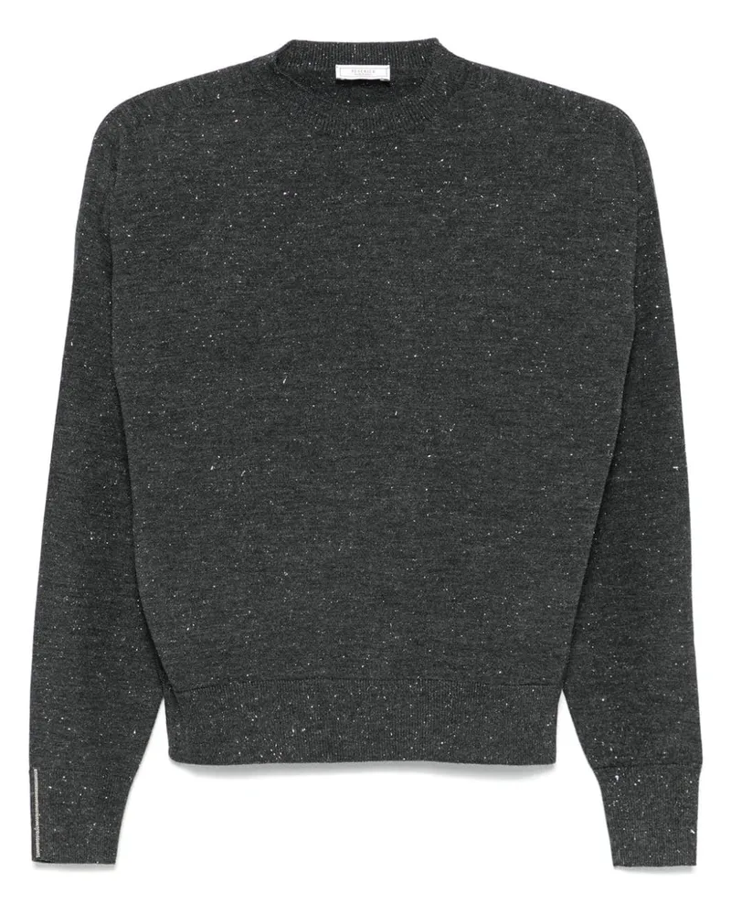 Peserico Pullover mit Metallic-Garn - Grau Grau