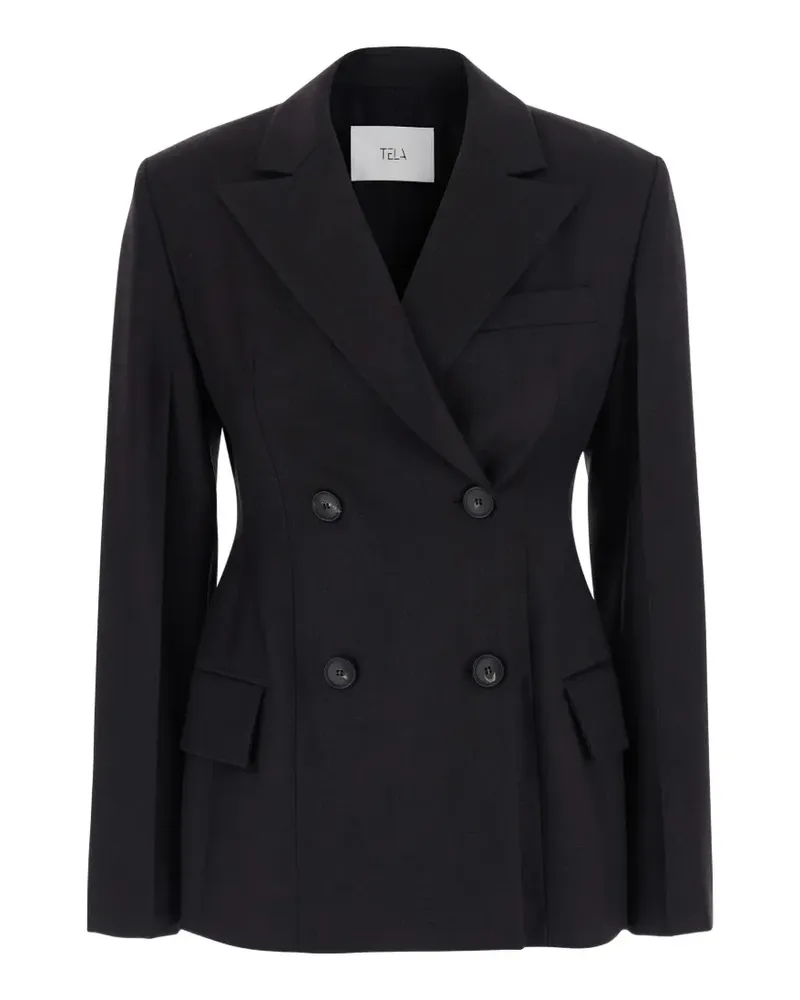 TELA Doppelreihiger Blazer - Schwarz Schwarz