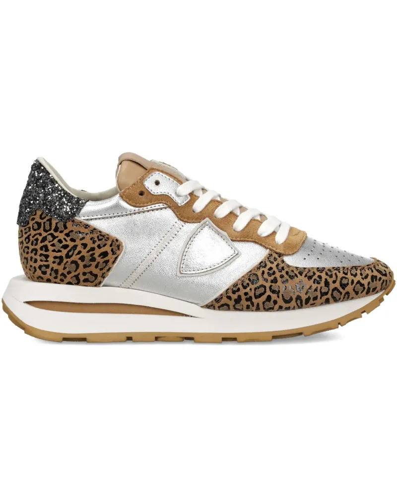 Philippe Model Sneakers mit Leoparden-Print - Silber Silber