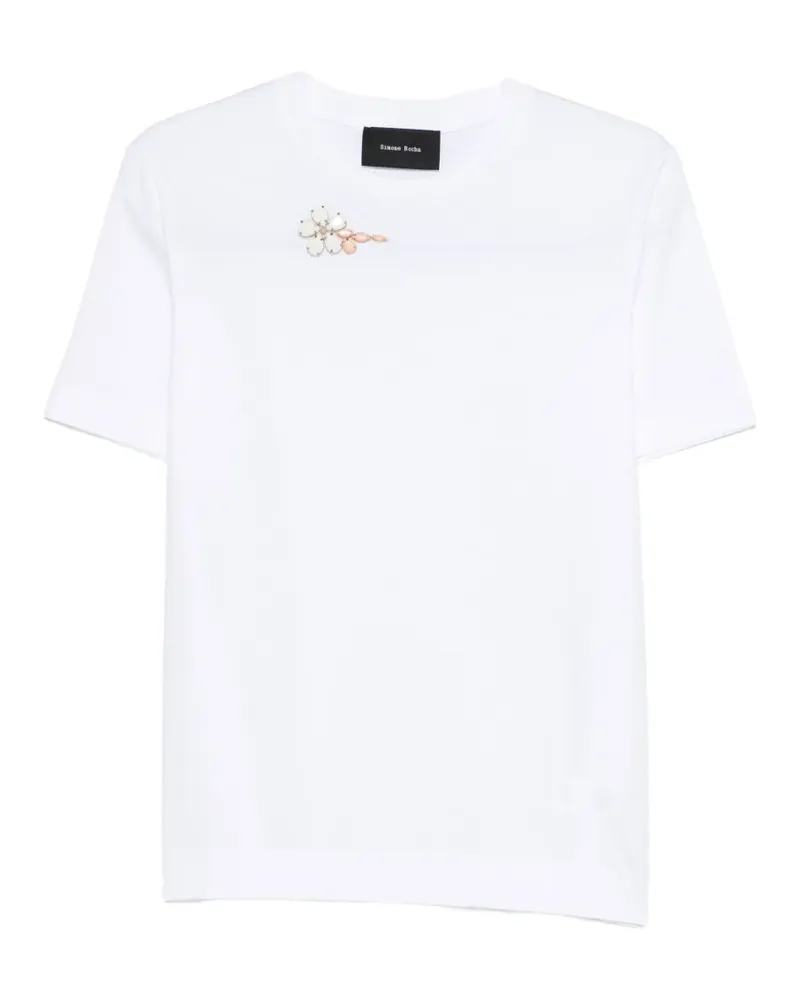 Simone Rocha T-Shirt mit Applikation - Weiß Weiß