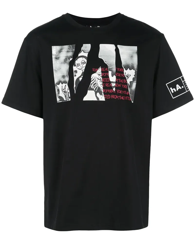 Haculla Torn Away' T-Shirt - Schwarz Schwarz