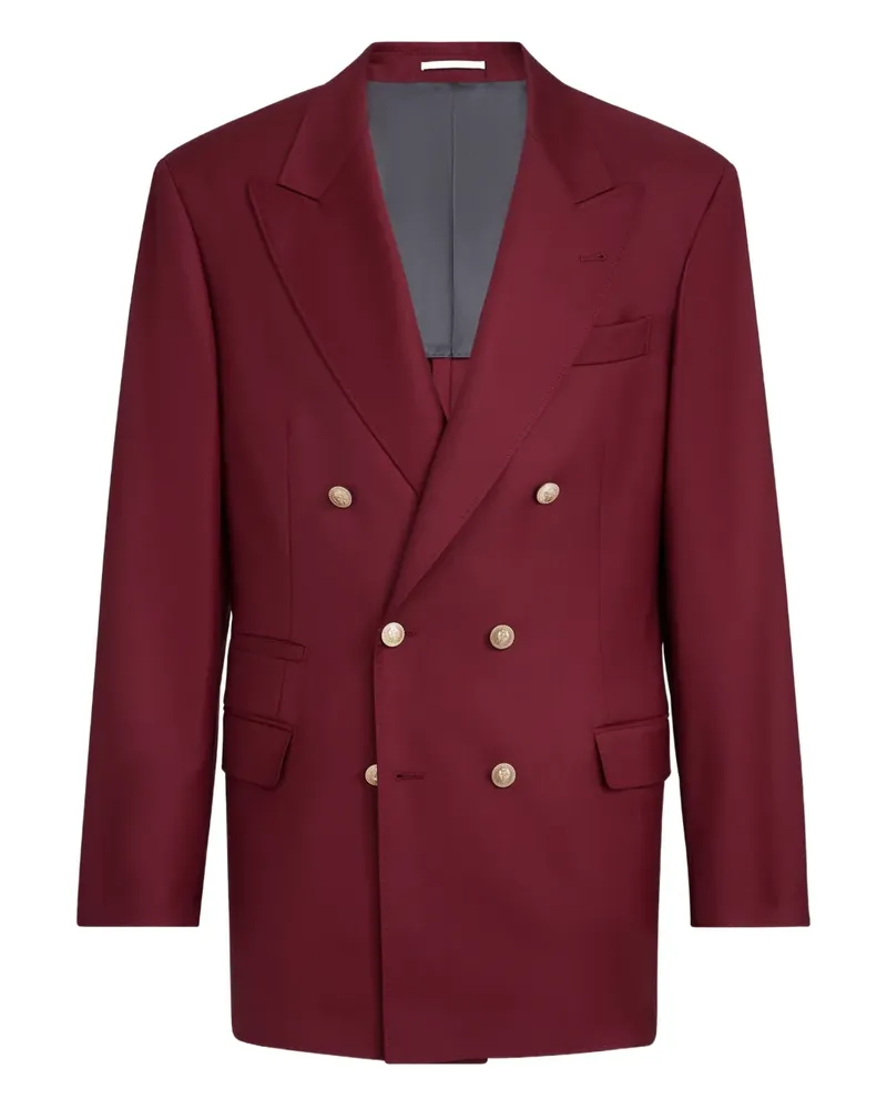 Brunello Cucinelli Sakko mit steigendem Revers - Rot Rot