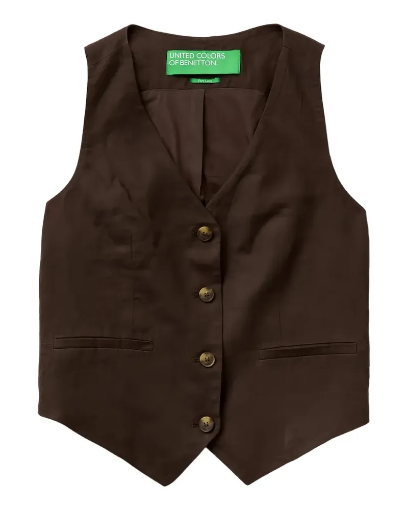 Benetton button-up linen waistcoat - Braun Braun