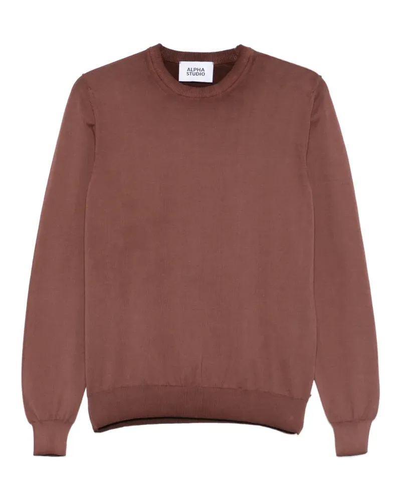 Alpha Studio crewneck jumper - Braun Braun
