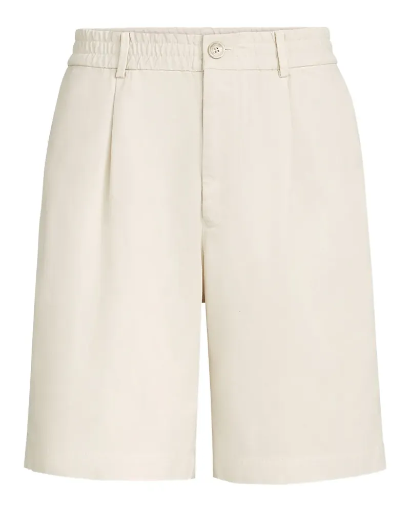 Brunello Cucinelli Bermudashorts aus Twill-Baumwollgabardine mit elastischem Bund - Nude Nude