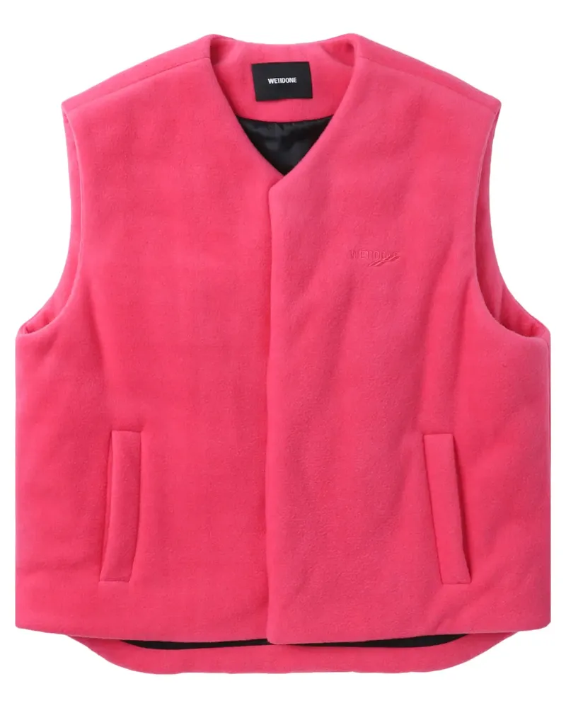 WE 11 DONE Weste mit Logo-Stickerei - Rosa Rosa