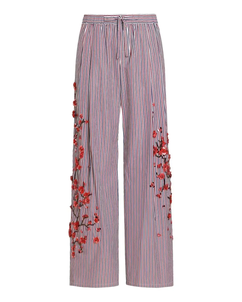 Dolce & Gabbana Vanity Hose mit Stickerei und Paspeln - Weiß Weiß