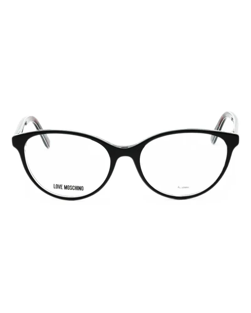 Moschino oval-frame glasses - Schwarz Schwarz