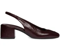 Slingback-Schuhe mit Blockabsatz 55mm - Rot