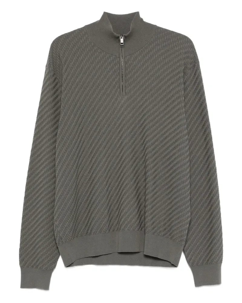 Brioni Pullover mit Reißverschluss - Grau Grau