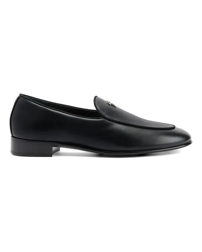 Giuseppe Zanotti signature detail valtor loafers - Schwarz Schwarz