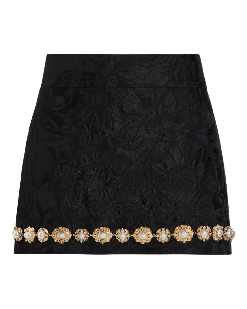 Dolce & Gabbana Minirock mit Perlen - Schwarz Schwarz